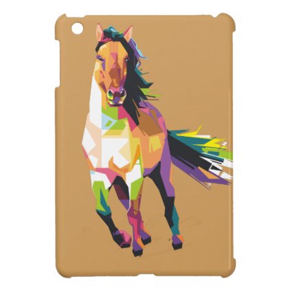 Colorful Running Horse Stallion Equestrian iPad Mini Covers