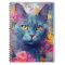 Colorful Russian Blue cat