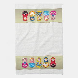 Colorful Russian Matrioshka (Matreshka) doll Towel