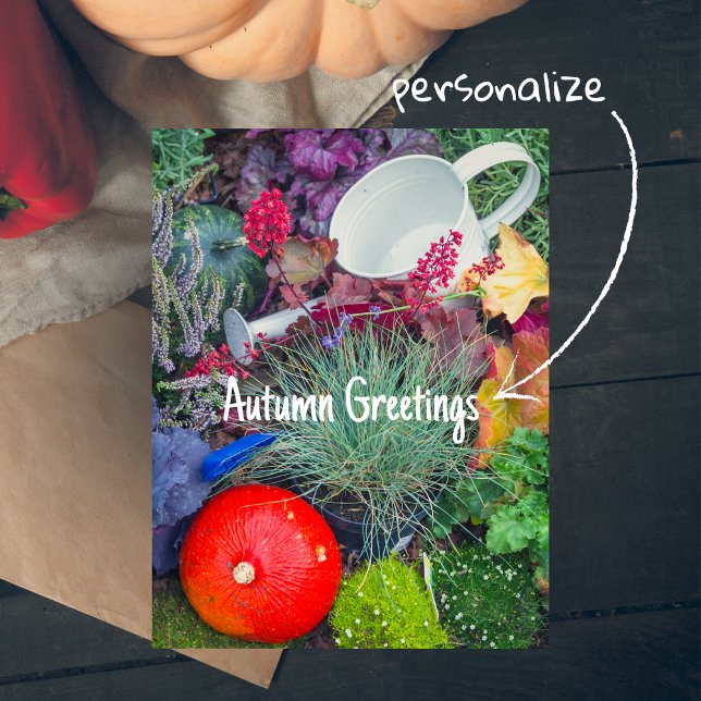 Colorful rustic autumn garden postcard (Creator Uploaded)
