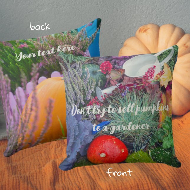 Colorful rustic autumn garden throw pillow (Creator Uploaded)