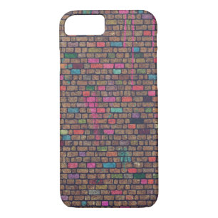 Colorful Rustic Brick Wall Texture iPhone 8/7 Case
