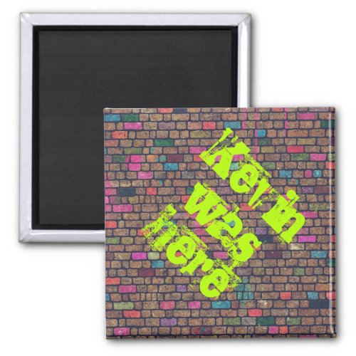 Colorful Rustic Brick Wall Texture Magnet