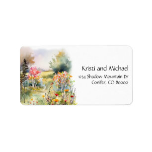 Colorful Rustic Fall Address Label
