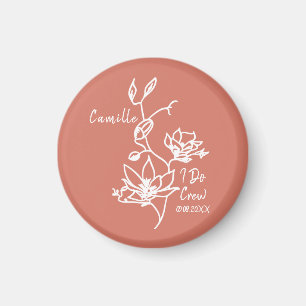 Colorful Rustic I Do Crew Bridesmaid Bridal Party  Magnet