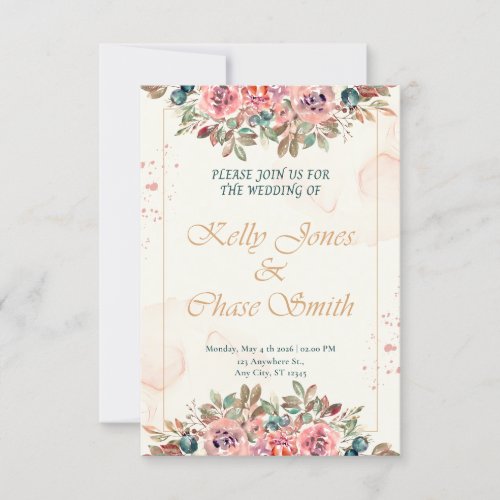 Colorful Rustic Save The Date  Invitation
