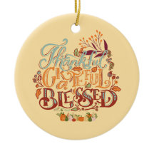 Colorful rustic Thankful Grateful Blessed