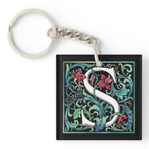 Colorful S Monogram Keychain