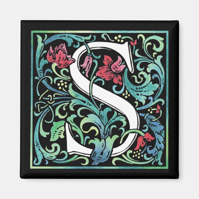 Colorful S Monogram Magnet (Front)