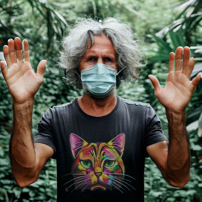 Colorful Sad Kitty T-Shirt (Creator Uploaded)