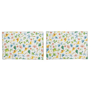 Colorful safari cute jungle animals zoo baby wild  pillow case
