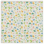 Colorful safari wild animal watercolor giraffe fabric