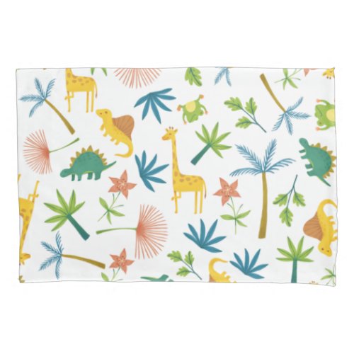 Colorful safari wild one animals nursery zoo baby  pillow case