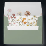 Colorful Sage Green Wildflower Bridal Shower Envelope<br><div class="desc">Capture the essence of your Wildflower Garden Bridal Shower with our In Bloom Envelopes. Featuring a delightful wildflower design, these envelopes beautifully encapsulate the spirit of blossoming love celebrated during the event. The "In Bloom" garden theme adds a touch of natural beauty and romance to each envelope, creating a cohesive...</div>