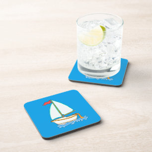 Colorful Sailboat 1 Coaster Set