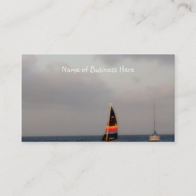 Colorful Sailboat Business Card (Front)