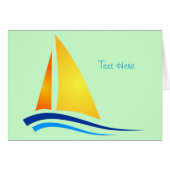 Colorful Sailboat Card (Front Horizontal)