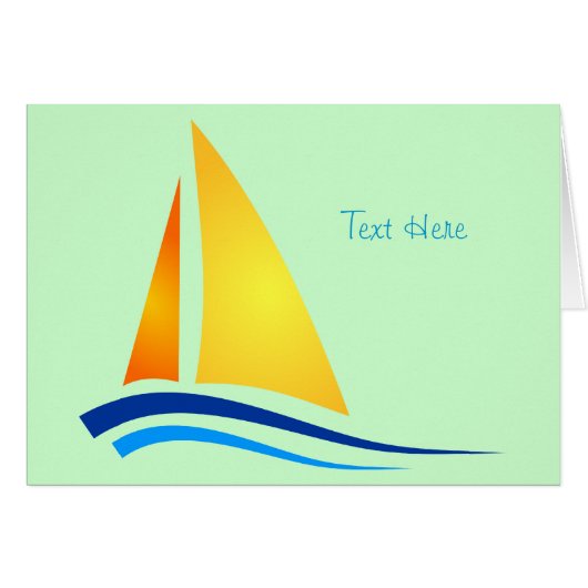 Colorful Sailboat Card (Front Horizontal)