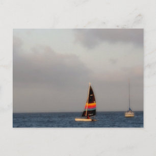 Colorful Sailboat Postcard