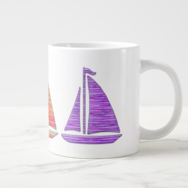 Colorful Sailboat Specialty Mug (Right)