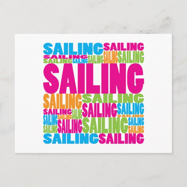 Colorful Sailing Postcard (Front)