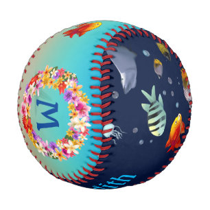 Colorful Saltwater Fish Baseball