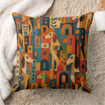 Colorful Saluki Folk Art