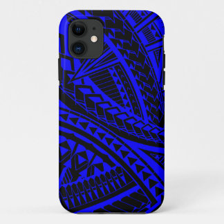 Colorful Samoan tattoo pattern iPhone 11 Case