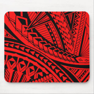 Colorful Samoan tattoo patterns Mouse Pad