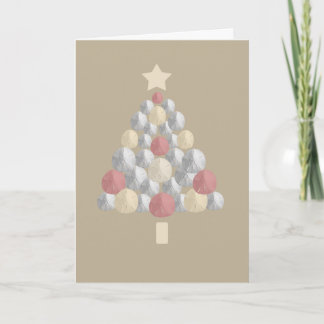 Colorful Sand Dollar Christmas Tree (dark tan) Holiday Card