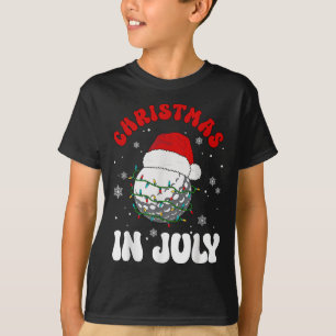 Colorful Santa Hat Lights Funny Golf Lover Christm T-Shirt