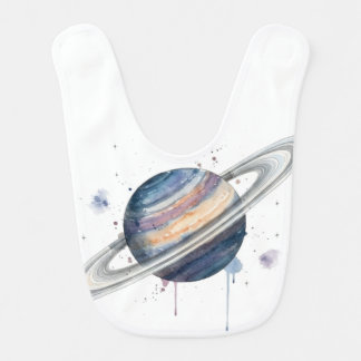 Colorful Saturn Baby Bib