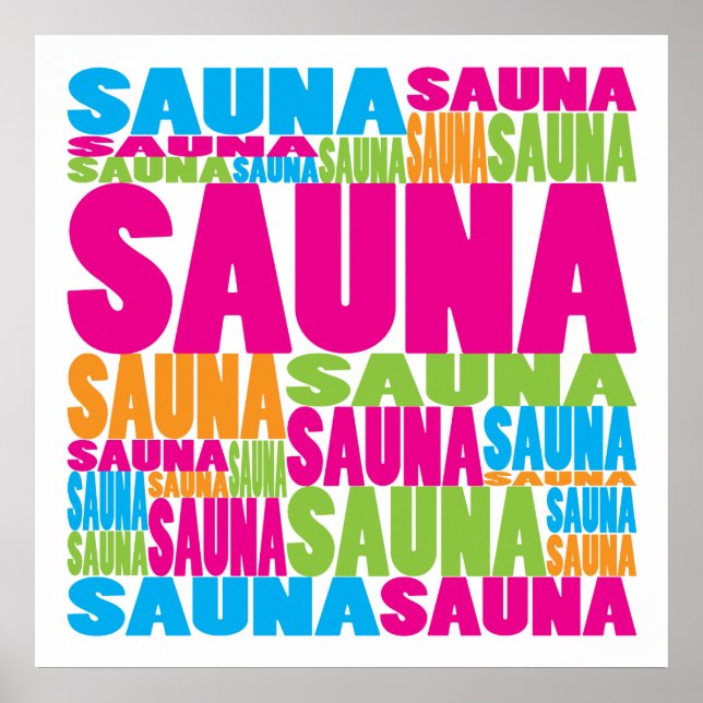 Colorful Sauna Poster (Front)