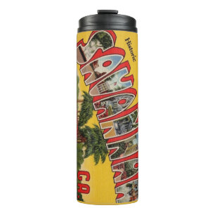 Colorful Savannah Georgia Greeting Thermal Tumbler