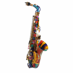 Colorful Saxophone Acrylic Statue by Juleez