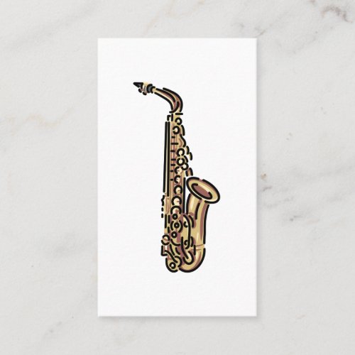 Colorful Saxophone Logo Business Card