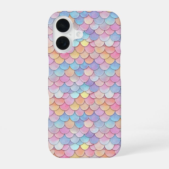 Colorful Scale Mermaid Pattern Iphone Case (Back)