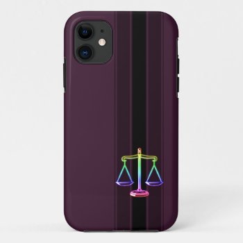 Colorful Scales Of Justice | Law Iphone 11 Case by BestCases4u at Zazzle