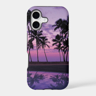 Colorful Scene of Palm Trees at Sunset iPhone 17 Case