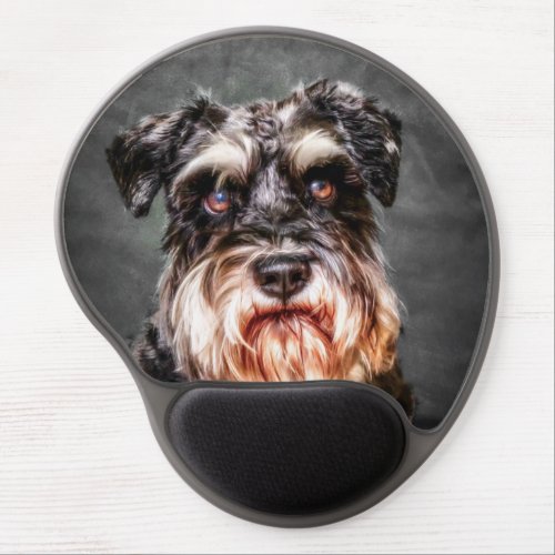 Colorful Schnauzer Dog Gel Mouse pad