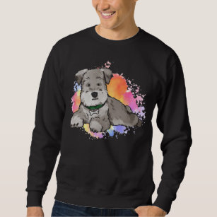 Colorful Schnauzer Dog Lover Sweatshirt