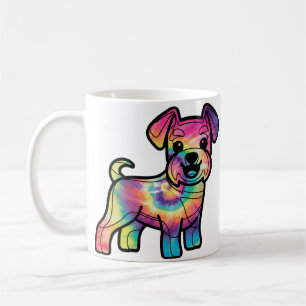 Colorful Schnauzer: Tie Dye Delight Coffee Mug