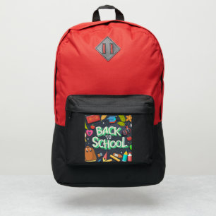 Colorful School Icons Design Back to School Port Authority® Backpack