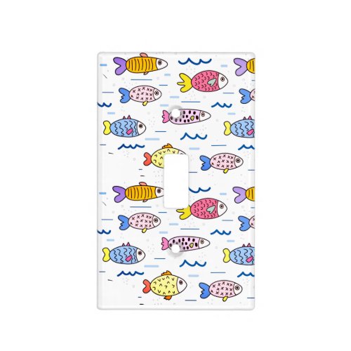 Colorful School of Fish Light Switch Cover
