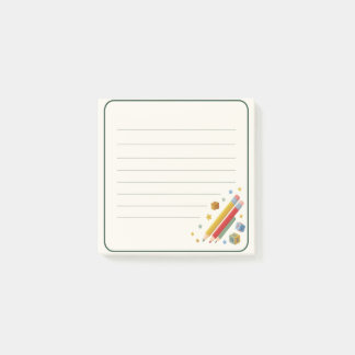 colorful school pencils post-it notes