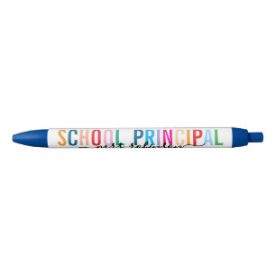 Colorful School Principal Pen with Custom Name