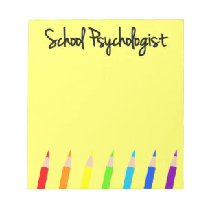 Colorful School Psychologist Notepad