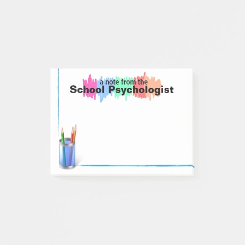 Colorful School Psychologist Sticky Notes