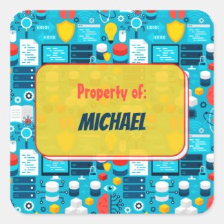 Colorful School Sceince Pattern Personalized