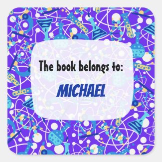 Colorful School Science Pattern Personalized